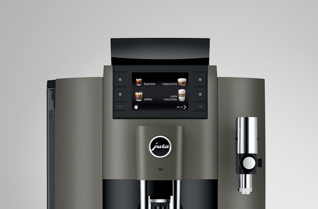 Screen close up Jura W8 DARK INOX