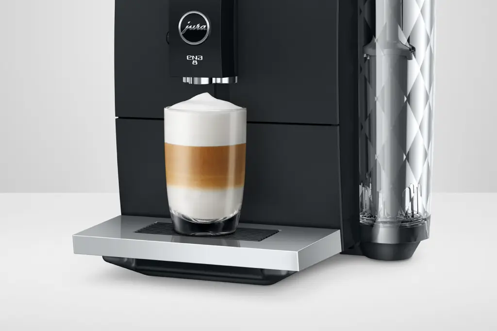 JURA ENA 8 Black font view close up Cristo coffee